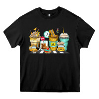 Black school bus coffee cups Heavy Core Tee - Zillion Design Studio
