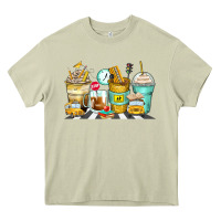 Mossy school bus coffee cups Heavy Core Tee - Zillion Design Studio