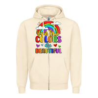 Sandshell name vibrant positivity rainbow art Zipper Hoodie - LillyAllenDesigns