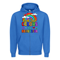 True Royal name vibrant positivity rainbow art Zipper Hoodie - LillyAllenDesigns