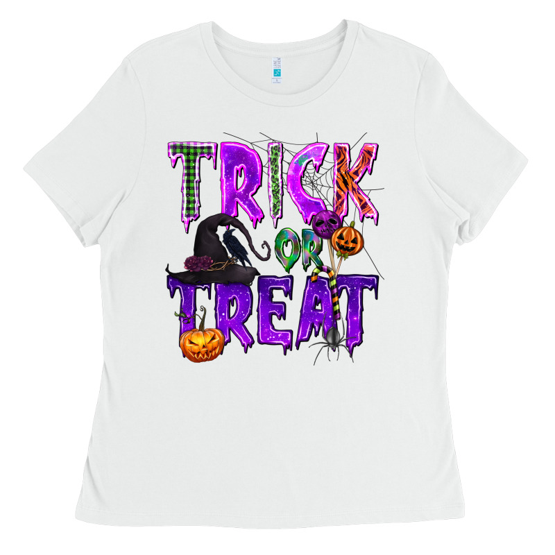 Trick Or Treat Ladies Tee by texasbilliewilder | Teevron