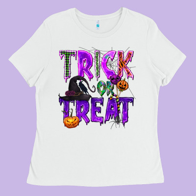 Trick Or Treat Ladies Tee Designed By Texasbilliewilder