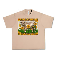 Western Charolais Bull With Sunflowers Urban Heavy Tee | Teevron