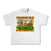 Lunar Rock Western Charolais Bull With Sunflowers Urban Heavy Tee - LillyAllenDesigns