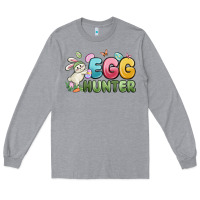 Heather Grey egg hunter Long Sleeve Tee - MaliasSmallBusiness