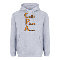 Heather Grey coffe pizza avocado Heavyweight Hoodie - Bettercallsaul