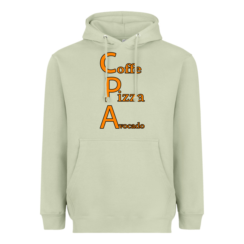 Coffe Pizza Avocado Heavyweight Hoodie by Bettercallsaul | Teevron