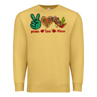 Antique Gold Peace Love Mexico Premium Sweatshirt - texasbilliewilder