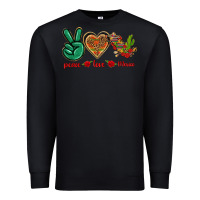 Black Peace Love Mexico Premium Sweatshirt - texasbilliewilder