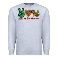 Heather Grey Peace Love Mexico Premium Sweatshirt - texasbilliewilder
