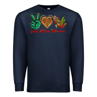 Navy Peace Love Mexico Premium Sweatshirt - texasbilliewilder