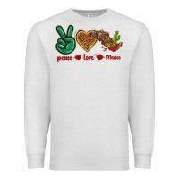 Oatmeal Heather Peace Love Mexico Premium Sweatshirt - texasbilliewilder