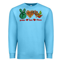 Ocean Blue Peace Love Mexico Premium Sweatshirt - texasbilliewilder