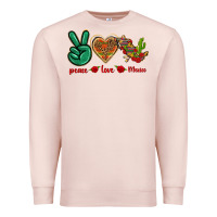 Pale Pink Peace Love Mexico Premium Sweatshirt - texasbilliewilder