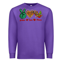 Purple Peace Love Mexico Premium Sweatshirt - texasbilliewilder
