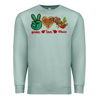 Seafoam Peace Love Mexico Premium Sweatshirt - texasbilliewilder