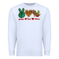 White Peace Love Mexico Premium Sweatshirt - texasbilliewilder