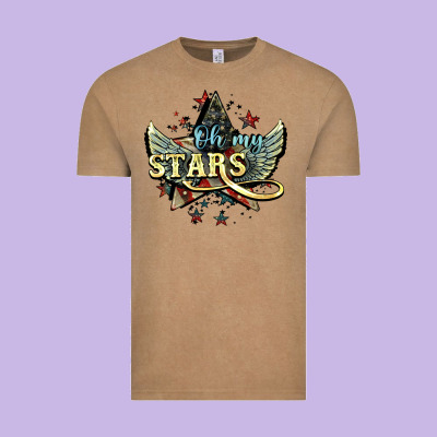 Oh My Stars America Wings Vintage Tee Designed By Nancycooperartshop