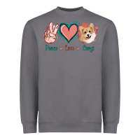 Storm Peace Love Corgi Heavyweight Sweatshirt - Jasminsmagicworld
