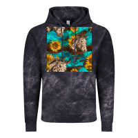 Cloud Black appaloosa horses and sunflowers seamless pattern Vintage Hoodie - BundleAndBundleShop