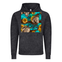 Vintage Black appaloosa horses and sunflowers seamless pattern Vintage Hoodie - BundleAndBundleShop