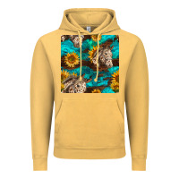 Vintage Mustard appaloosa horses and sunflowers seamless pattern Vintage Hoodie - BundleAndBundleShop