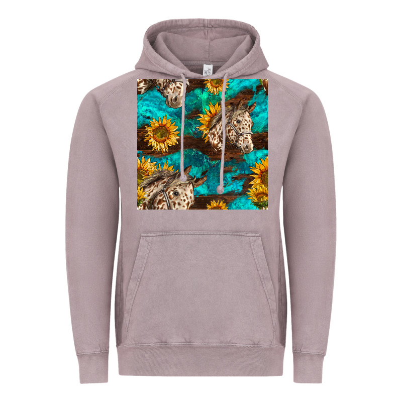 Appaloosa Horses And Sunflowers Seamless Pattern Vintage Hoodie by BundleAndBundleShop | Teevron