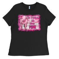 Black in october we wear pink pig Ladies Tee - RanaPortraitStore