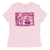 In October We Wear Pink Pig Ladies Tee | Teevron