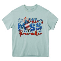 Arona little miss firecracker 4th of july Heavy Core Tee - BarkalooDesign