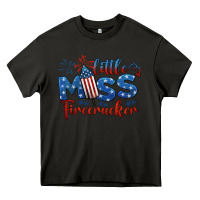 Asphalt little miss firecracker 4th of july Heavy Core Tee - BarkalooDesign