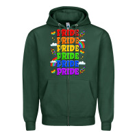 Sports Green rainbow pride celebration Zipper Hoodie - LillyAllenDesigns