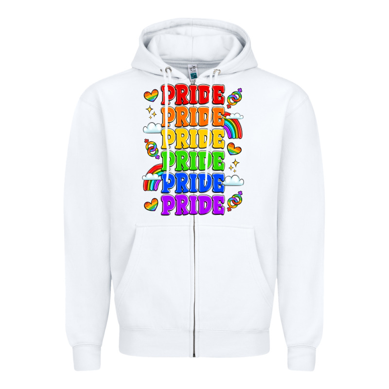 Rainbow Pride Celebration Zipper Hoodie by LillyAllenDesigns | Teevron