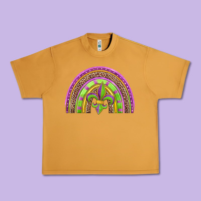 Mardi Gras Rainbow Urban Heavy Tee Designed By Jasminsmagicworld
