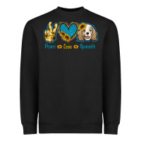 Black Peace Love Cocker Spaniel Heavyweight Sweatshirt - Jasminsmagicworld