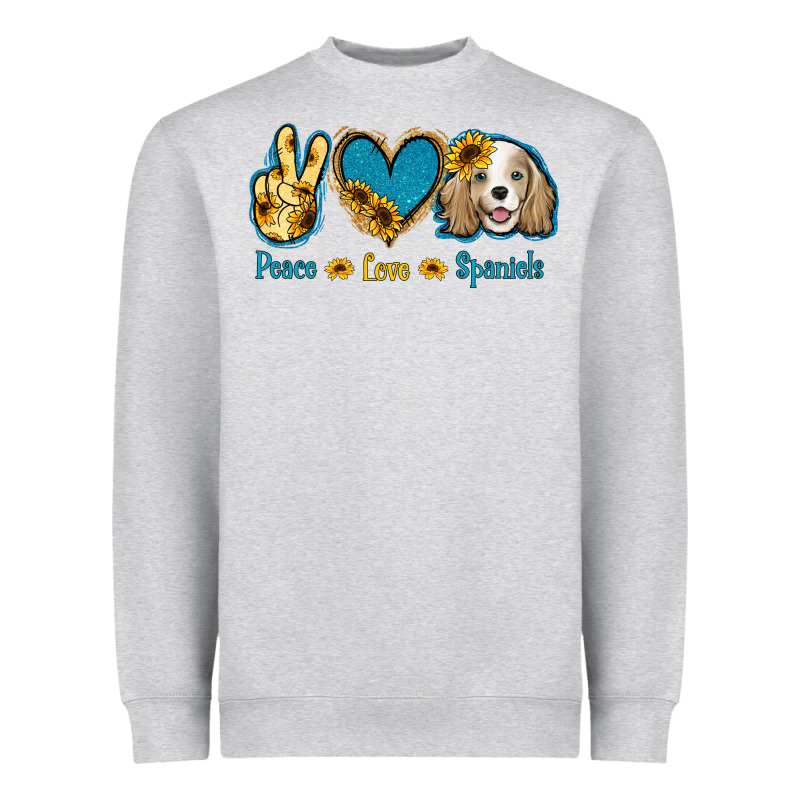 Peace Love Cocker Spaniel Heavyweight Sweatshirt by Jasminsmagicworld | Teevron