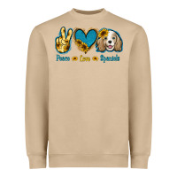Mushroom Peace Love Cocker Spaniel Heavyweight Sweatshirt - Jasminsmagicworld
