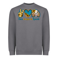 Storm Peace Love Cocker Spaniel Heavyweight Sweatshirt - Jasminsmagicworld