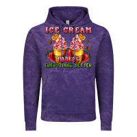Cloud Purple ice cream makes everything better Vintage Hoodie - AdoDesignShop