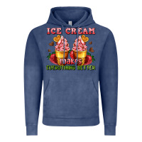 Vintage Denim ice cream makes everything better Vintage Hoodie - AdoDesignShop