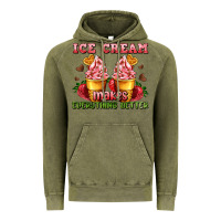 Vintage Olive ice cream makes everything better Vintage Hoodie - AdoDesignShop