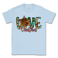 Dusty Blue Love Snowman Classic Tee - CowhideDigitalArt