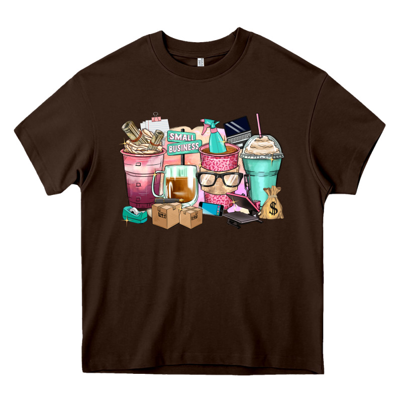 Small Business Coffee Cups Heavy Core Tee by Zillion Design Studio | Teevron