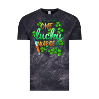 Cloud Black st.patricks one lucky nurse Vintage Tee - BarkalooDesign