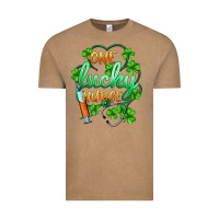 Vintage Coffee st.patricks one lucky nurse Vintage Tee - BarkalooDesign