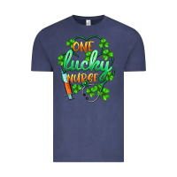 Vintage Denim st.patricks one lucky nurse Vintage Tee - BarkalooDesign