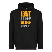Black eat sleep surf repeat Heavyweight Hoodie - Bettercallsaul