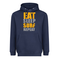 Navy eat sleep surf repeat Heavyweight Hoodie - Bettercallsaul