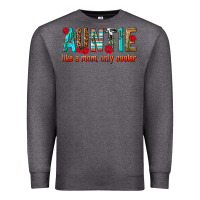 Charcoal Heather Auntie Like a Mom Only Cooler Premium Sweatshirt - texasbilliewilder