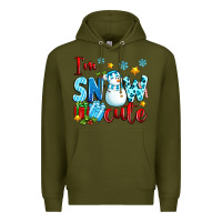 Army Green i'm snow cute Premium Hoodie - texasbilliewilder